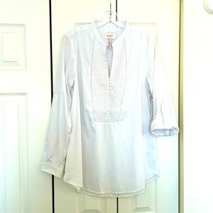 Brand new with tags Laundry by Shelli Segal white cotton tuxedo shirt size 12